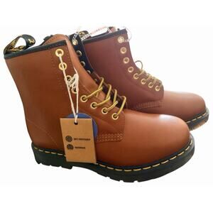 Dr Martens Tan Brown Boots 1460 Wintergrip Lacer Lined Women’s 8 NWOB